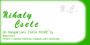 mihaly csele business card